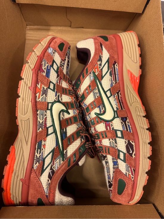 Nike Other - Nike Multicolor Trail Runners with Green Swoosh and Rust Overlays